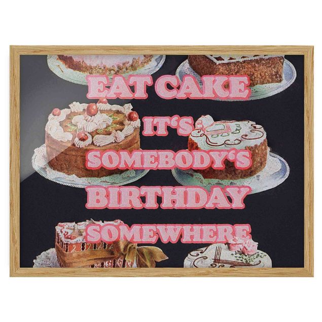Tableaux vintage Eat Cake It's your Birthday