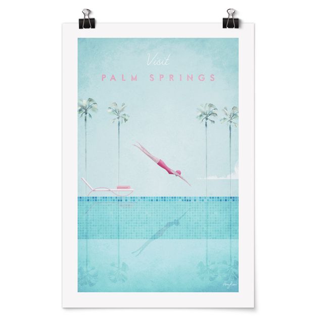 Affiche rétro Poster de voyage - Palm Springs