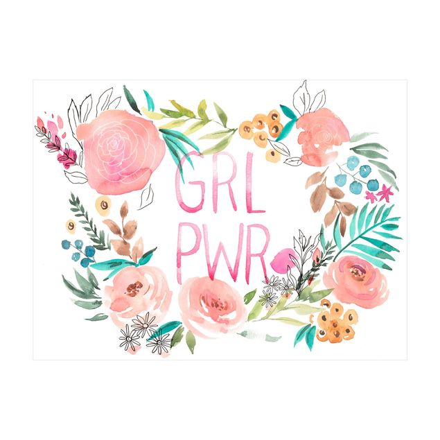 tapis fleuri Pink Flowers - Girl Power