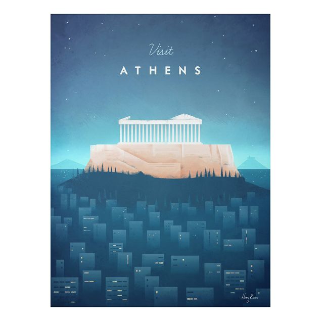 Tableaux vintage Poster de voyage - Athènes