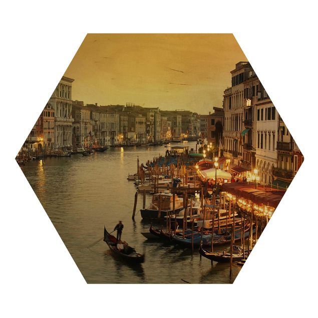 Hexagone en bois - Grand Canal Of Venice