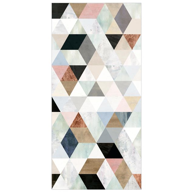 Panneau de séparation - Watercolour Mosaic With Triangles I