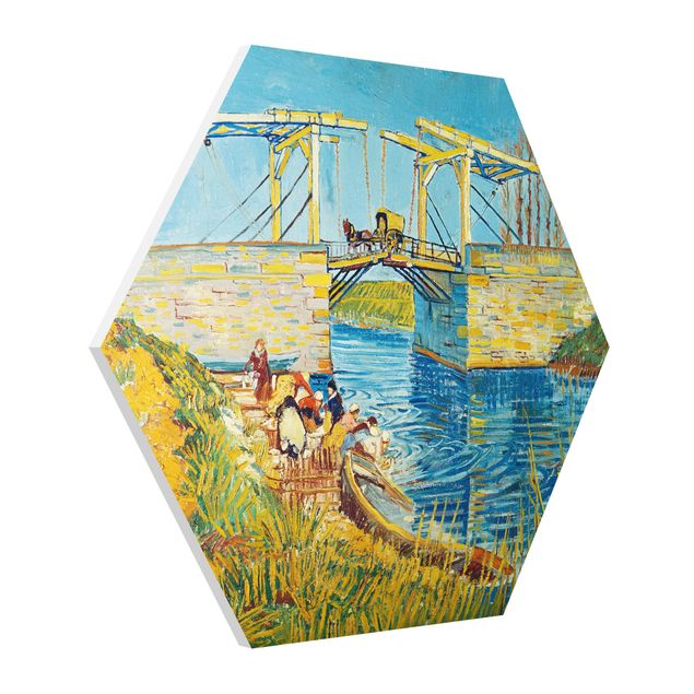 Courant artistique Postimpressionnisme Vincent van Gogh - Le pont-levis d'Arles avec un groupe de lavandières