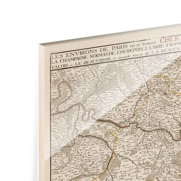 Fonds de hotte - Vintage Map France - Format paysage 4:3