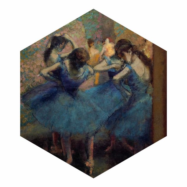 Papier peint bleu Edgar Degas - Danseurs bleus