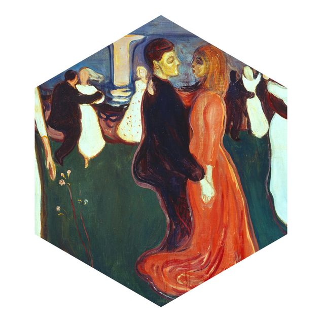 Papiers peintspanoramique hexagonal Edvard Munch - La danse de la vie