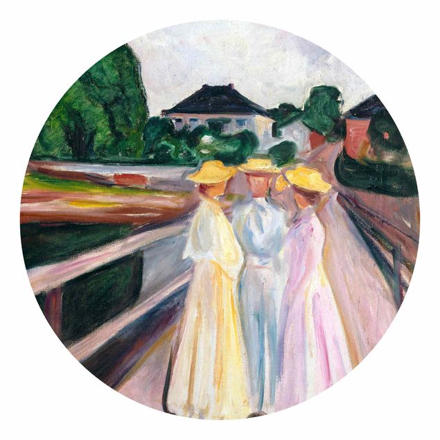 Tableaux Artistiques Edvard Munch - Trois filles sur le pont