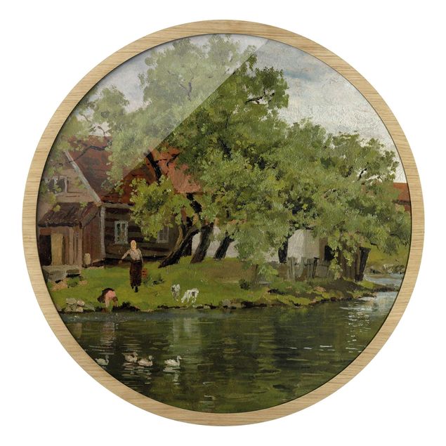 Tableaux modernes Edvard Munch - Scène sur la rivière Akerselven