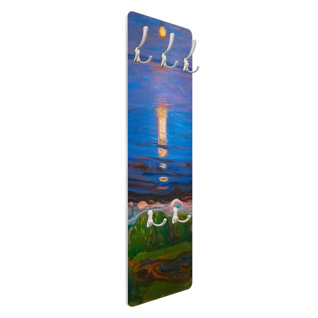 Porte manteau mural bord de mer Edvard Munch - Nuit d'été au bord de la plage