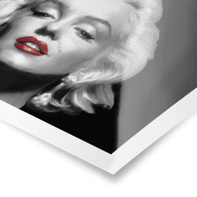 Tableaux Marilyn aux lèvres rouges