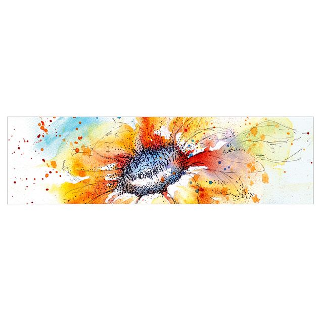 Revêtement mural cuisine - Painted Sunflower