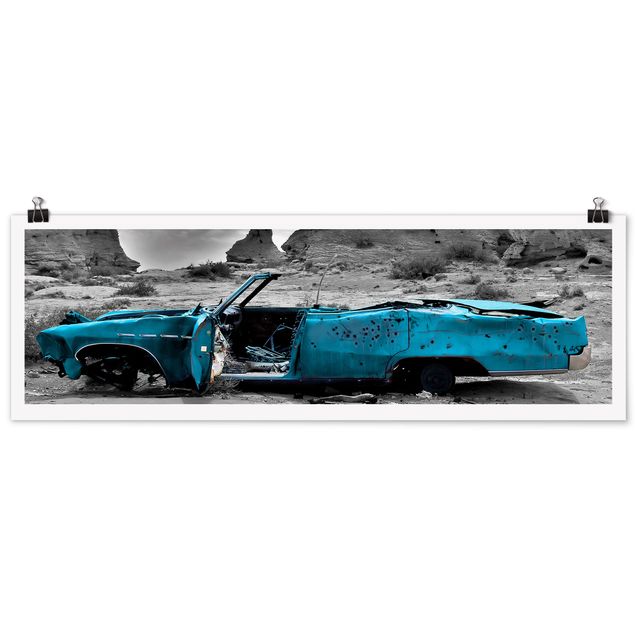 Tableau moderne Turquoise Cadillac