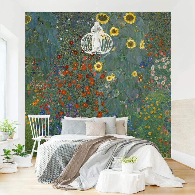 Déco murale cuisine Gustav Klimt - Tournesols de jardin