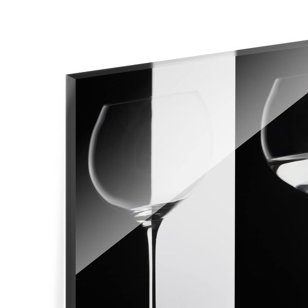Fond de hotte - Wine Glasses In Black & White