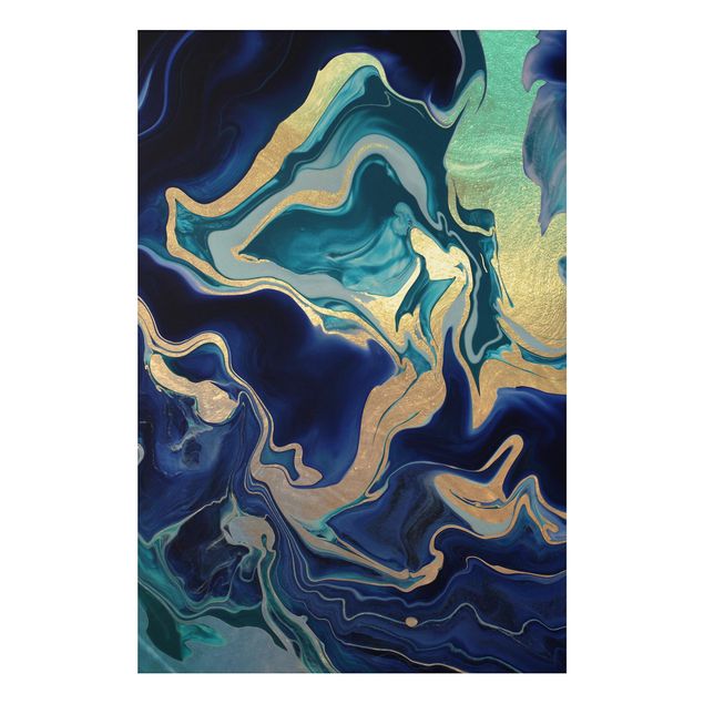 Tableau moderne Play Of Colours Indigo Fire