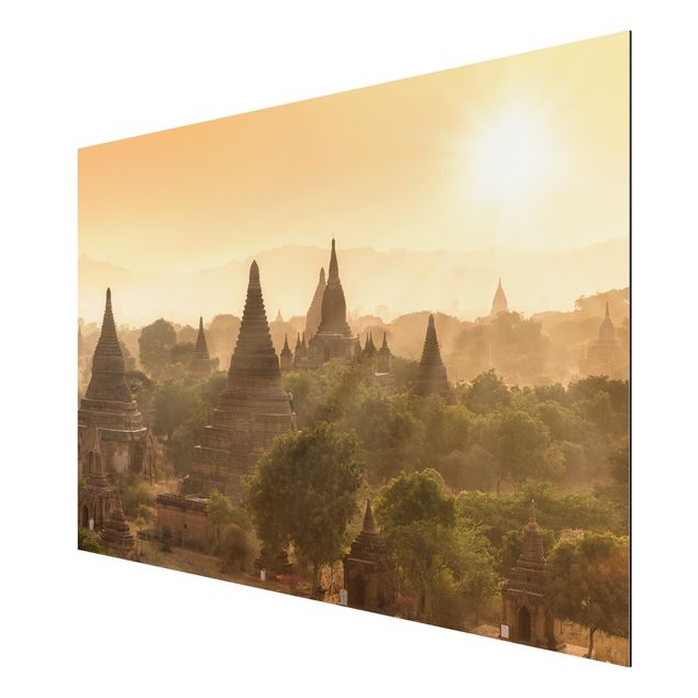 Tableaux Asie Coucher de soleil sur Bagan