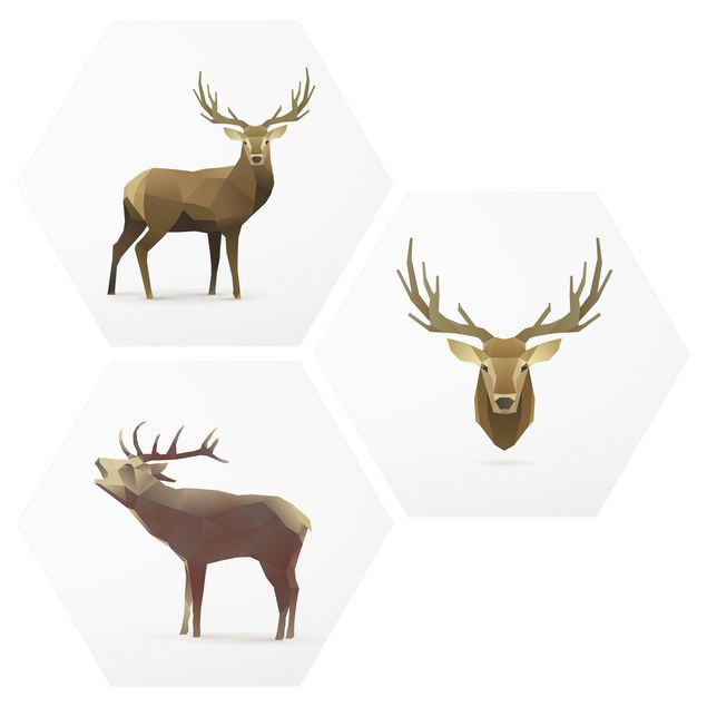 Tableau animaux Poligon Deer Collection