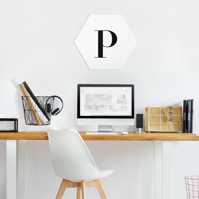 Tableaux modernes Lettre Serif Blanc P