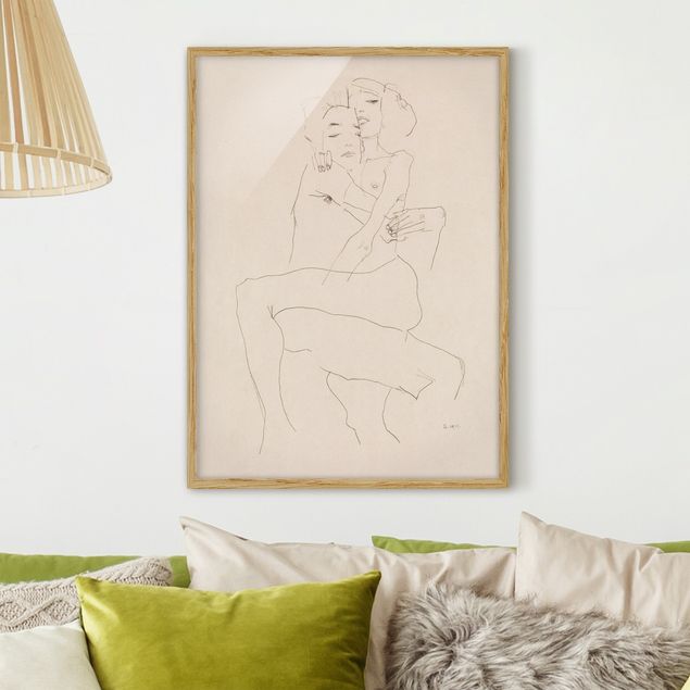 Tableau moderne Egon Schiele - Deux nus