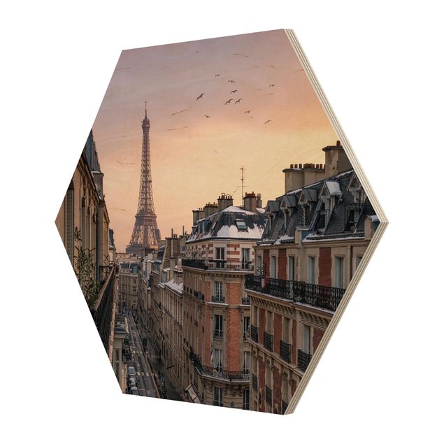 Tableau décoration La Tour Eiffel au soleil couchant