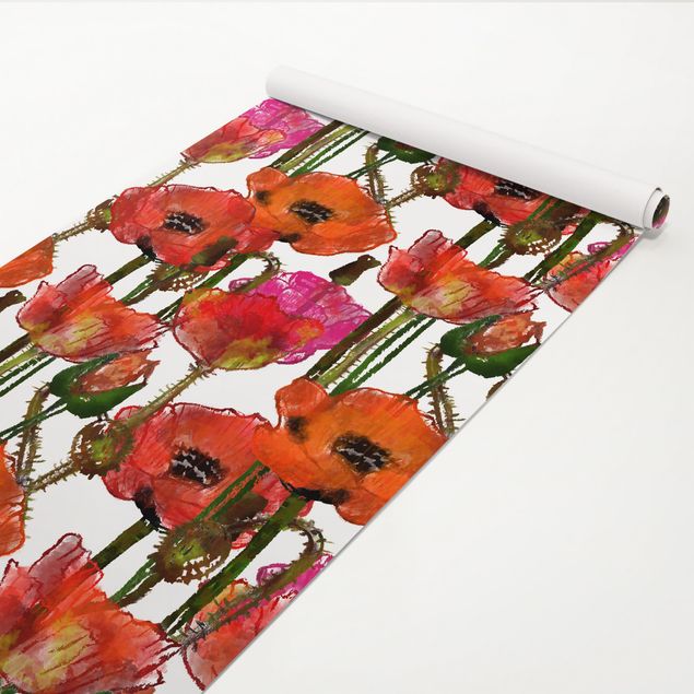 Tapisserie motif A Field Of Poppy Flowers - Roll