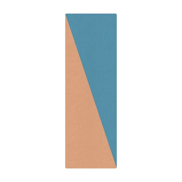 Tapis en liège - Simple Triangle In Azure - Format portrait 1:2