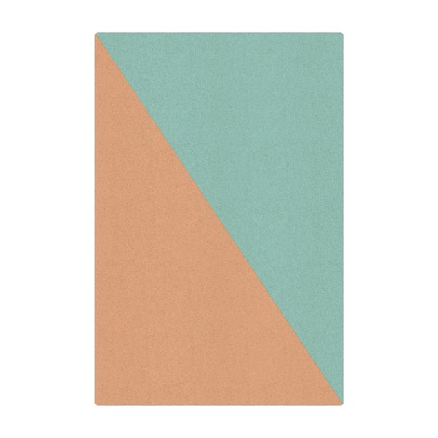 Tapis en liège - Simple Triangle In Blue - Format portrait 2:3