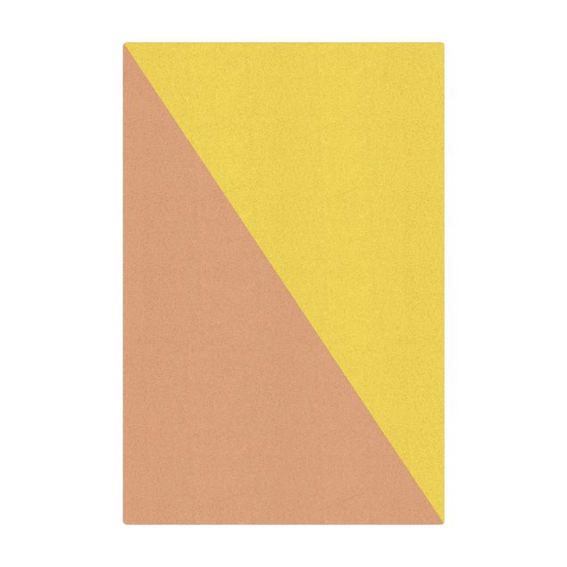 Tapis en liège - Simple Triangle In Yellow - Format portrait 2:3