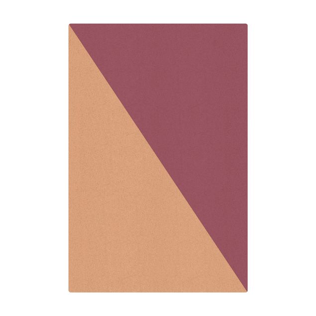 Tapis en liège - Simple Triangle In Mauve - Format portrait 2:3