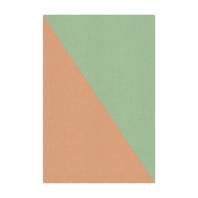 Tapis en liège - Simple Triangle In Mint - Format portrait 2:3