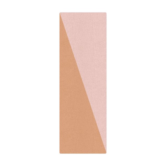 Tapis en liège - Simple Triangle In Light Pink - Format portrait 1:2