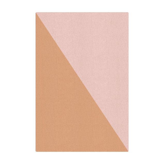 Tapis en liège - Simple Triangle In Light Pink - Format portrait 2:3