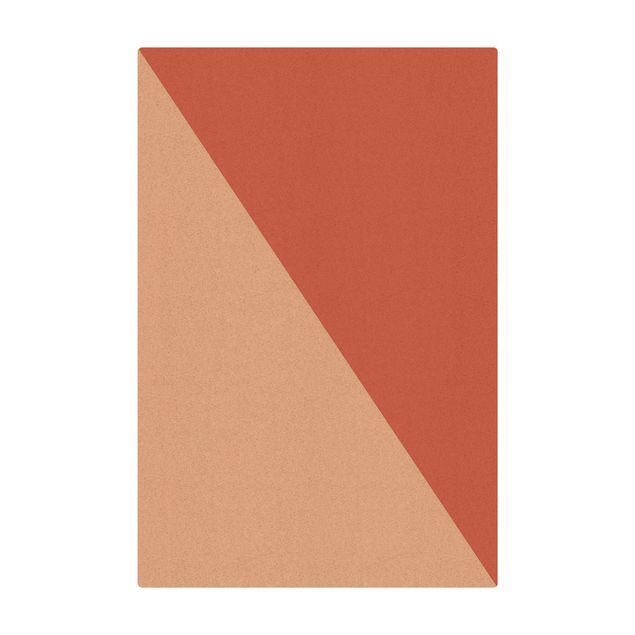 Tapis en liège - Simple Triangle In Rusty Red - Format portrait 2:3