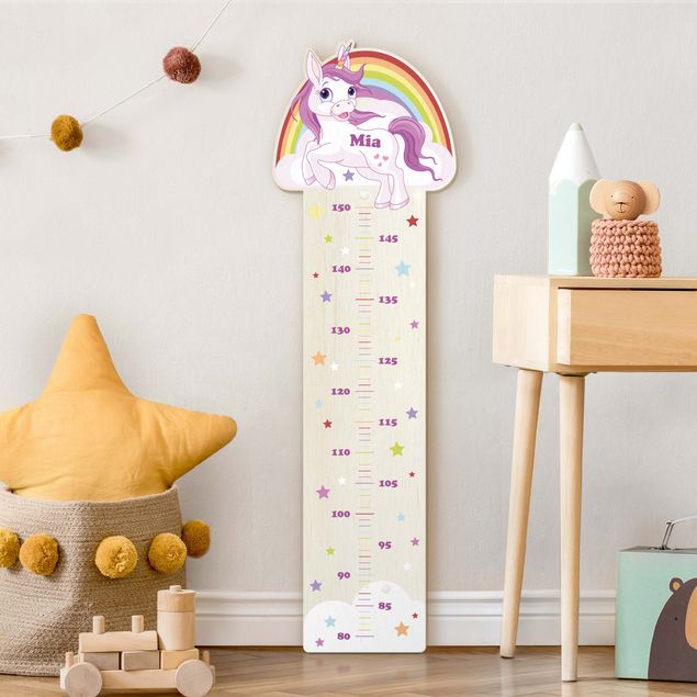 Déco chambre enfant Unicorn Rainbow With Customised Name
