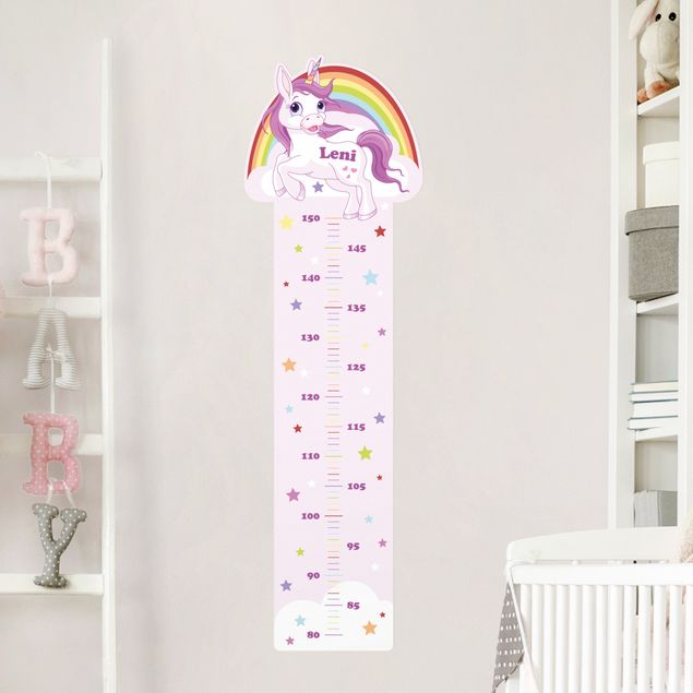 Déco chambre enfant Unicorn Rainbow With Customised Name