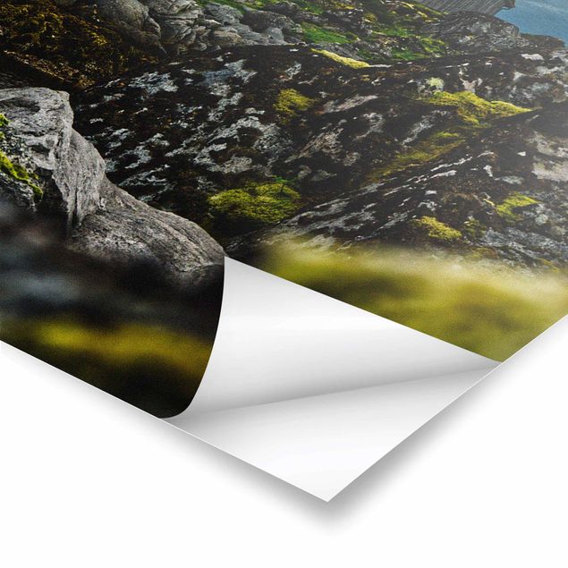 Tableaux verts Cabane désolée en Norvège