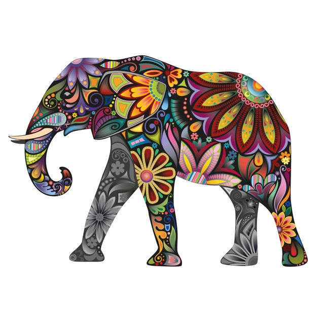 Stickers fenêtre animaux Motif avec éléphant
