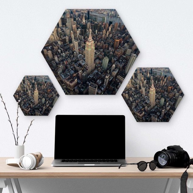 Hexagone en bois - Empire State Of Mind