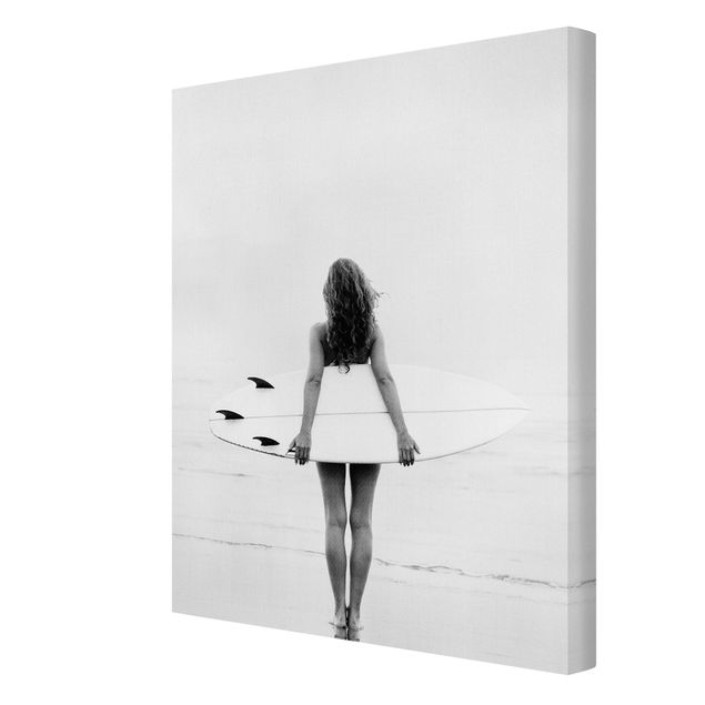 Tableaux nature Chill Surfer Girl With Board