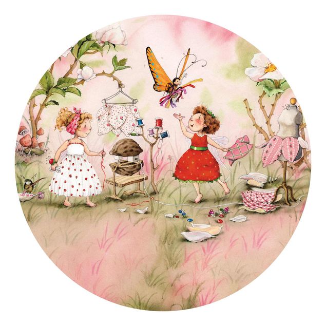 Papiers peints rose The Strawberry Fairy - Chambre du Tailleur