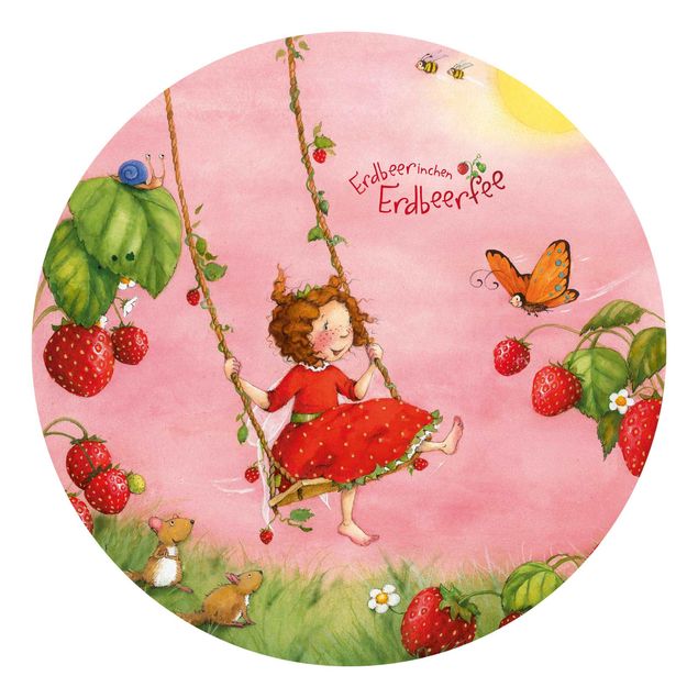 Papiers peints rose The Strawberry Fairy - La balançoire dans l'arbre