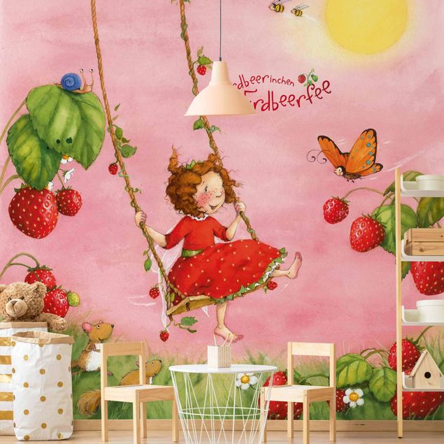 Papier peint - Little Strawberry Strawberry Fairy - Tree Swing
