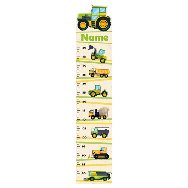 Stickers muraux tracteurs Harvester Tractor and Co. with custom name