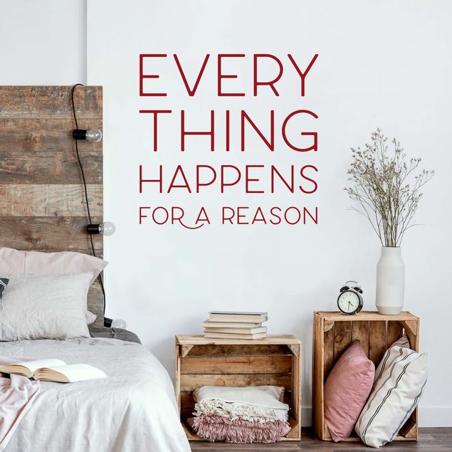 Autocollant mural Everything Happens For A Reason