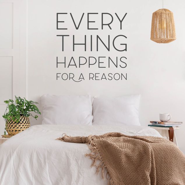 Sticker mural - Everything Happens For A Reason