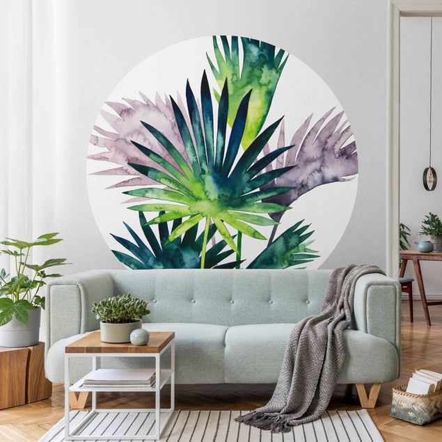 Papier peint moderne Feuillage exotique - Fan Palm