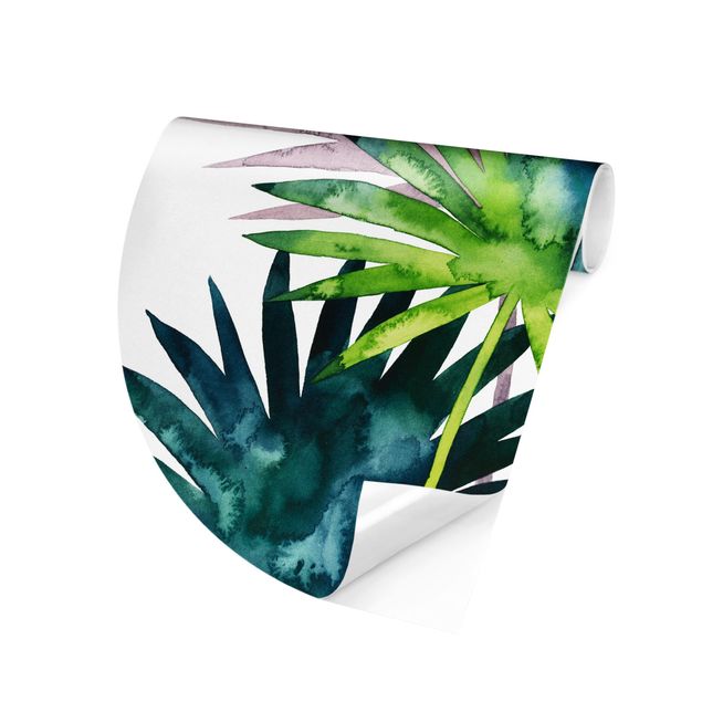 Papier peint fleurs Feuillage exotique - Fan Palm