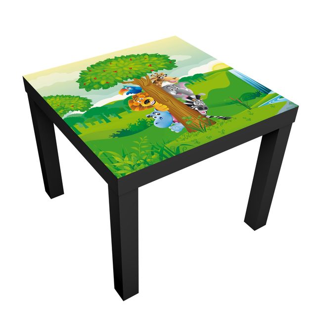 Papier adhésif pour meuble IKEA - Lack table d'appoint - No.BF1 Jungle Animals