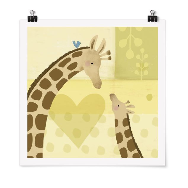 Tableau moderne Maman et moi - Girafes