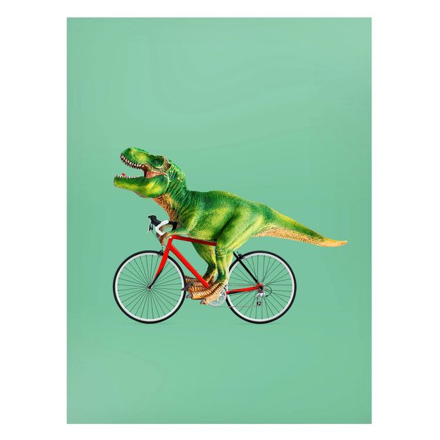 Déco murale cuisine Dinosaure avec bicyclette